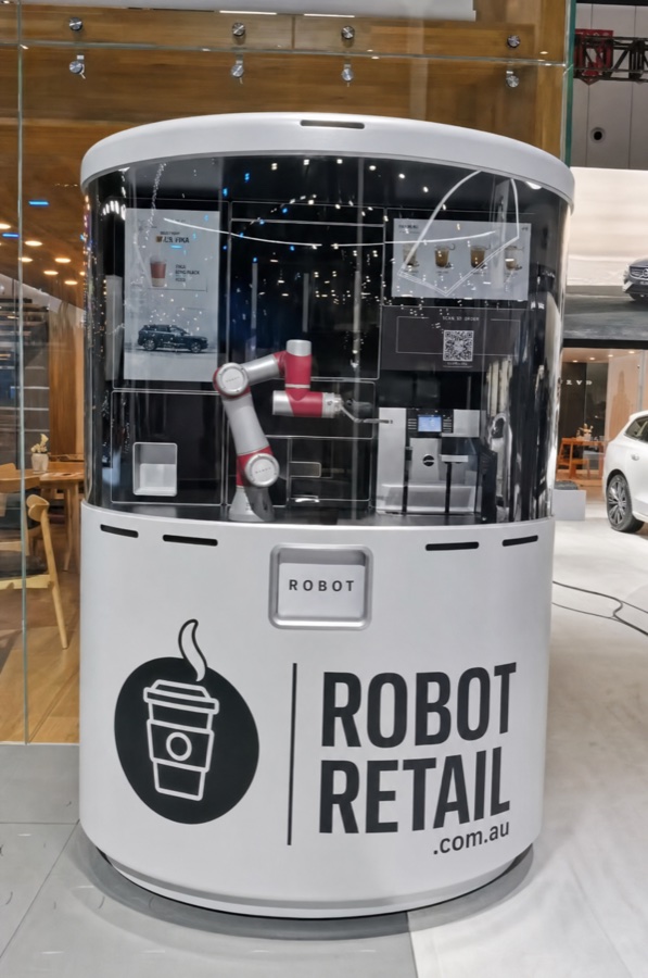 Robot Retail coffee robot with robotic arm